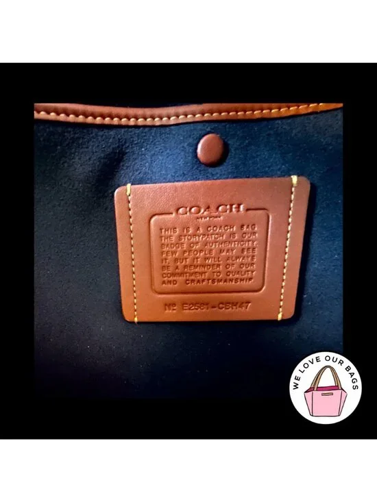 NWT New COACH EMPIRE 48 Glovetanned Loved Leather Black Brown Carryall Bag CBH47 - Picture 9 of 9